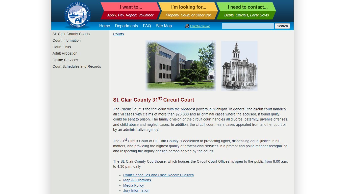 The Offices of St. Clair County - 31st Circuit Court